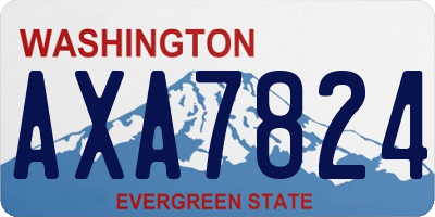 WA license plate AXA7824