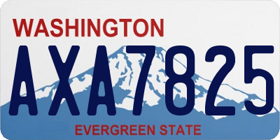 WA license plate AXA7825