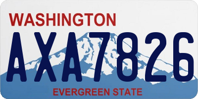 WA license plate AXA7826