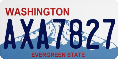 WA license plate AXA7827