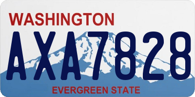 WA license plate AXA7828