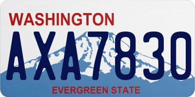WA license plate AXA7830