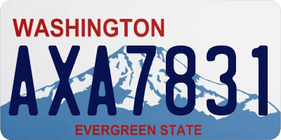 WA license plate AXA7831
