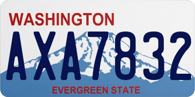 WA license plate AXA7832
