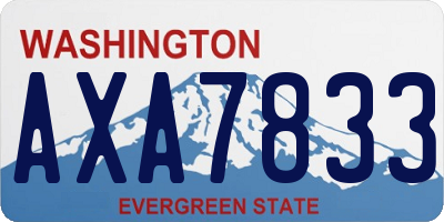 WA license plate AXA7833