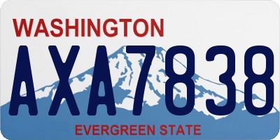 WA license plate AXA7838