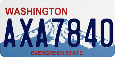 WA license plate AXA7840