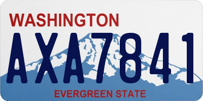 WA license plate AXA7841