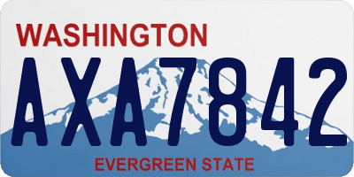 WA license plate AXA7842