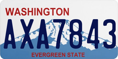 WA license plate AXA7843