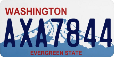 WA license plate AXA7844