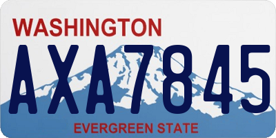 WA license plate AXA7845