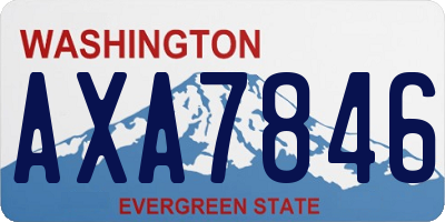 WA license plate AXA7846