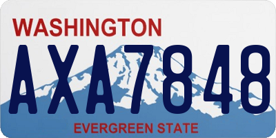 WA license plate AXA7848