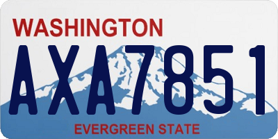 WA license plate AXA7851