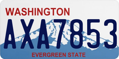 WA license plate AXA7853