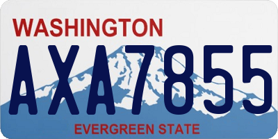 WA license plate AXA7855