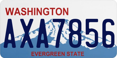 WA license plate AXA7856