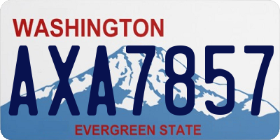 WA license plate AXA7857