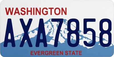 WA license plate AXA7858