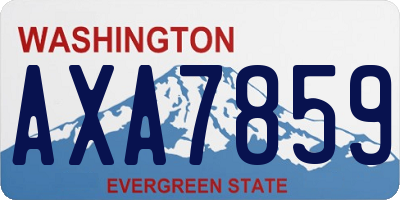 WA license plate AXA7859