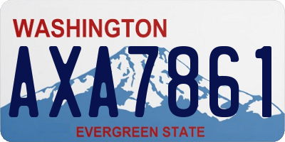 WA license plate AXA7861