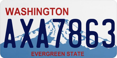 WA license plate AXA7863