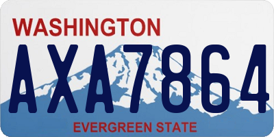 WA license plate AXA7864