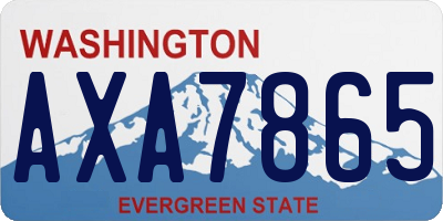WA license plate AXA7865