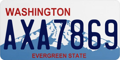 WA license plate AXA7869