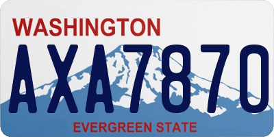 WA license plate AXA7870