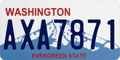 WA license plate AXA7871