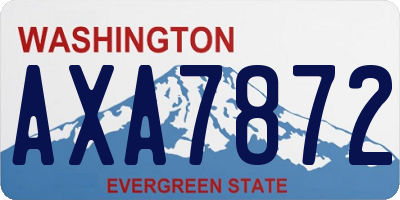 WA license plate AXA7872