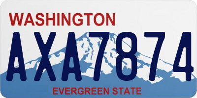 WA license plate AXA7874