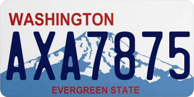 WA license plate AXA7875