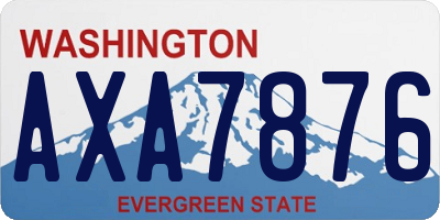 WA license plate AXA7876