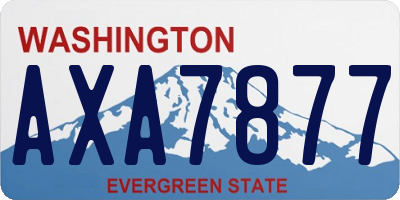 WA license plate AXA7877