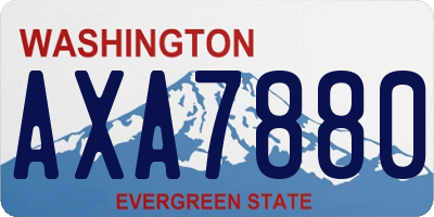 WA license plate AXA7880