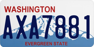 WA license plate AXA7881