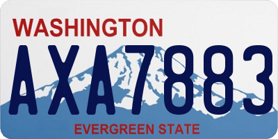WA license plate AXA7883