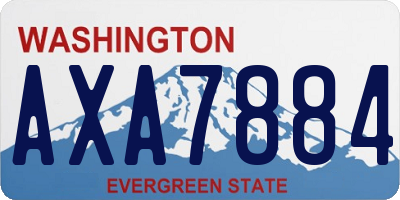 WA license plate AXA7884