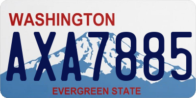 WA license plate AXA7885