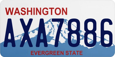 WA license plate AXA7886