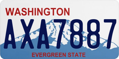 WA license plate AXA7887