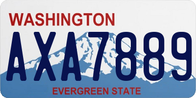 WA license plate AXA7889