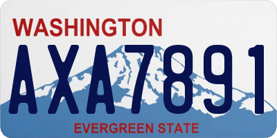 WA license plate AXA7891