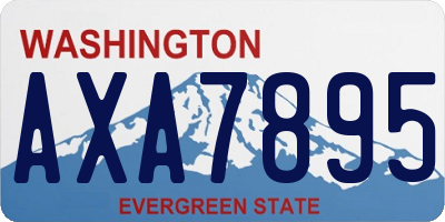 WA license plate AXA7895