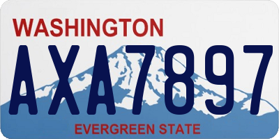 WA license plate AXA7897