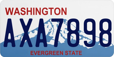 WA license plate AXA7898
