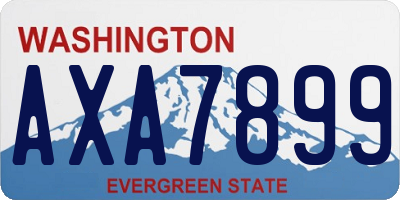 WA license plate AXA7899